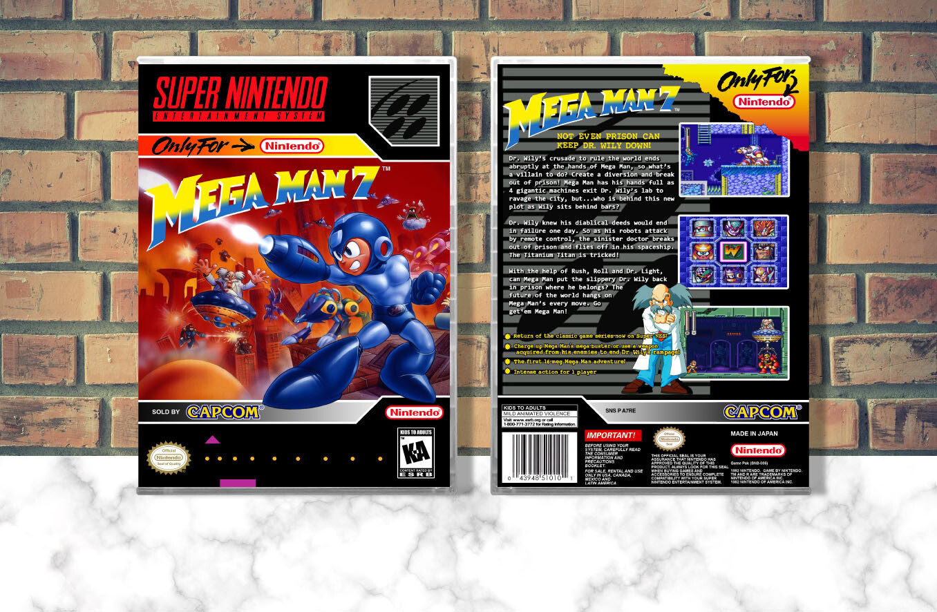Mega Man 7, Case Color: CLEAR (Transparent)