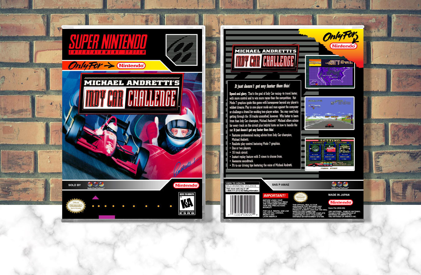 Michael Andretti&#39;s Indy Car Challenge, Case Color: CLEAR (Transparent)