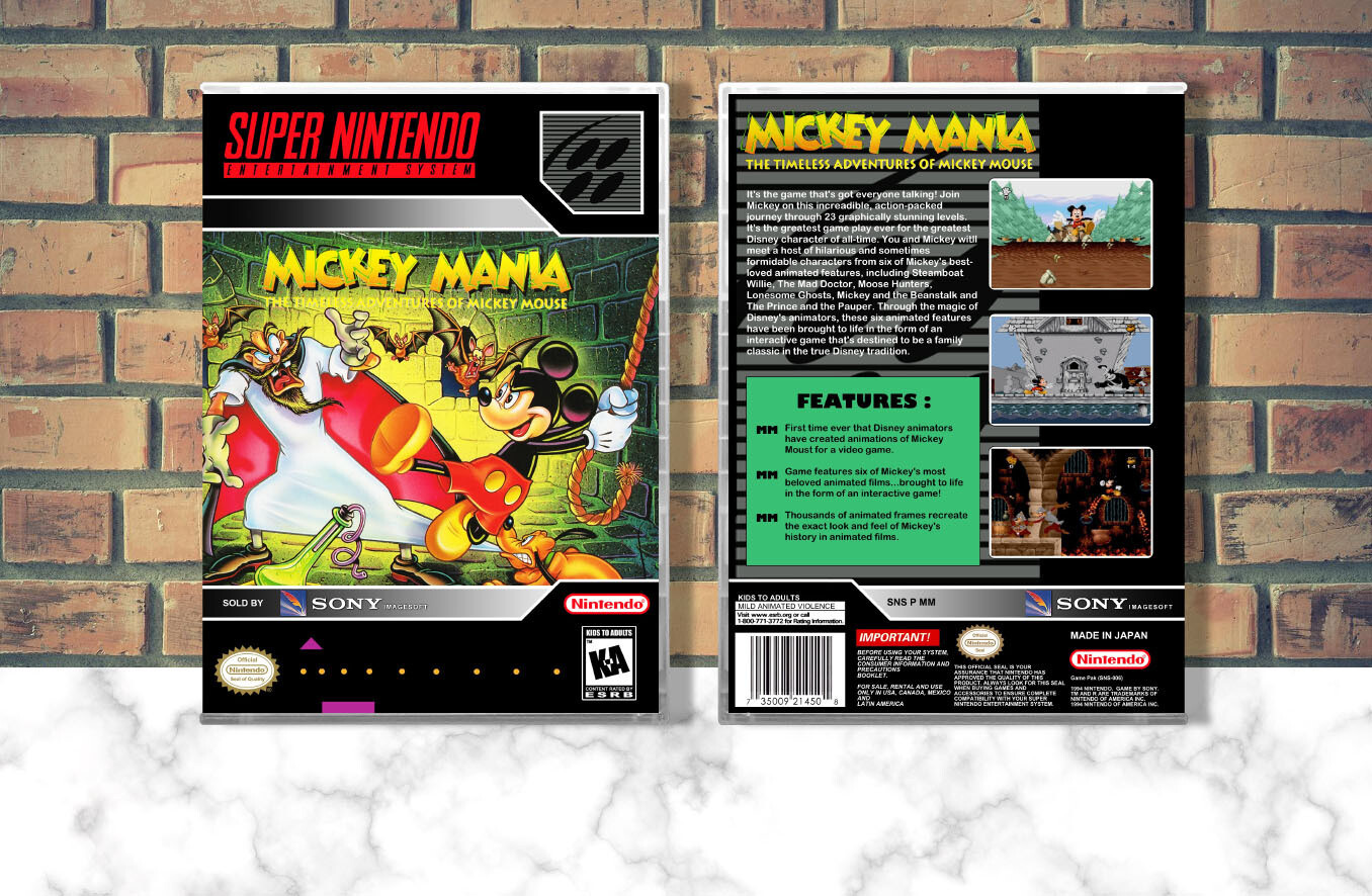 Mickey Mania: The Timeless Adventures of Mickey Mouse, Case Color: CLEAR (Transparent)