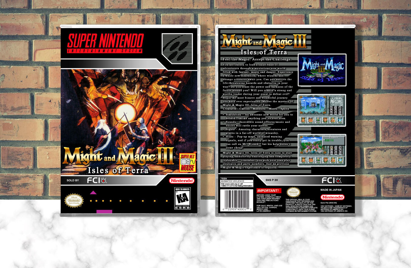 Might and Magic III: Isles of Terra, Case Color: CLEAR (Transparent)