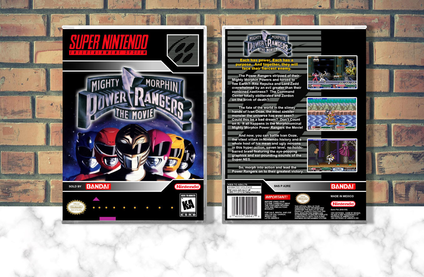 Mighty Morphin Power Rangers: The Movie, Case Color: CLEAR (Transparent)