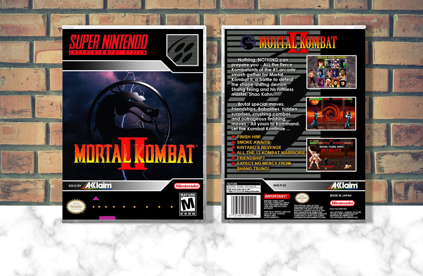 Mortal Kombat II, Case Color: CLEAR (Transparent)