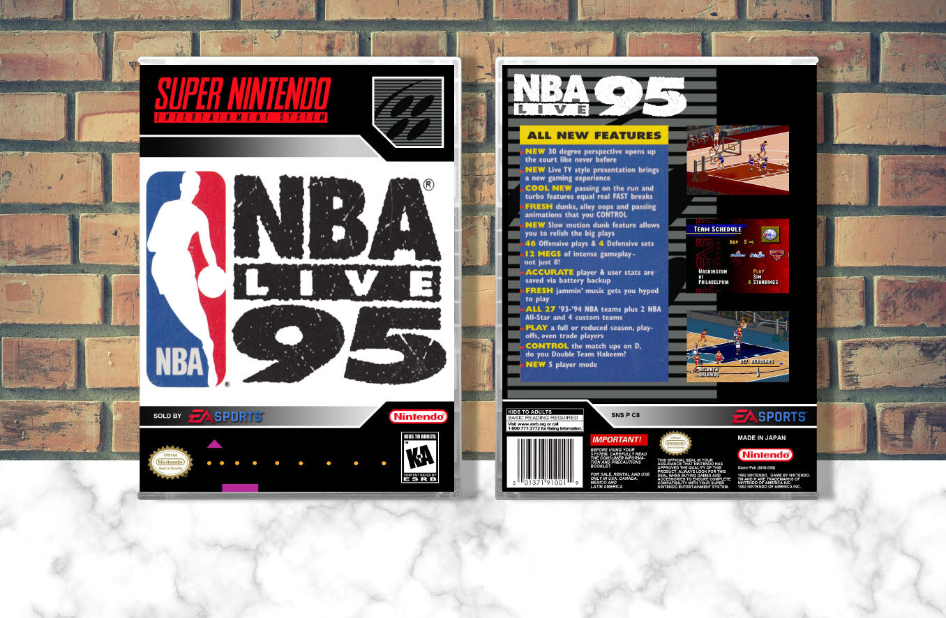 NBA Live &#39;95, Case Color: CLEAR (Transparent)