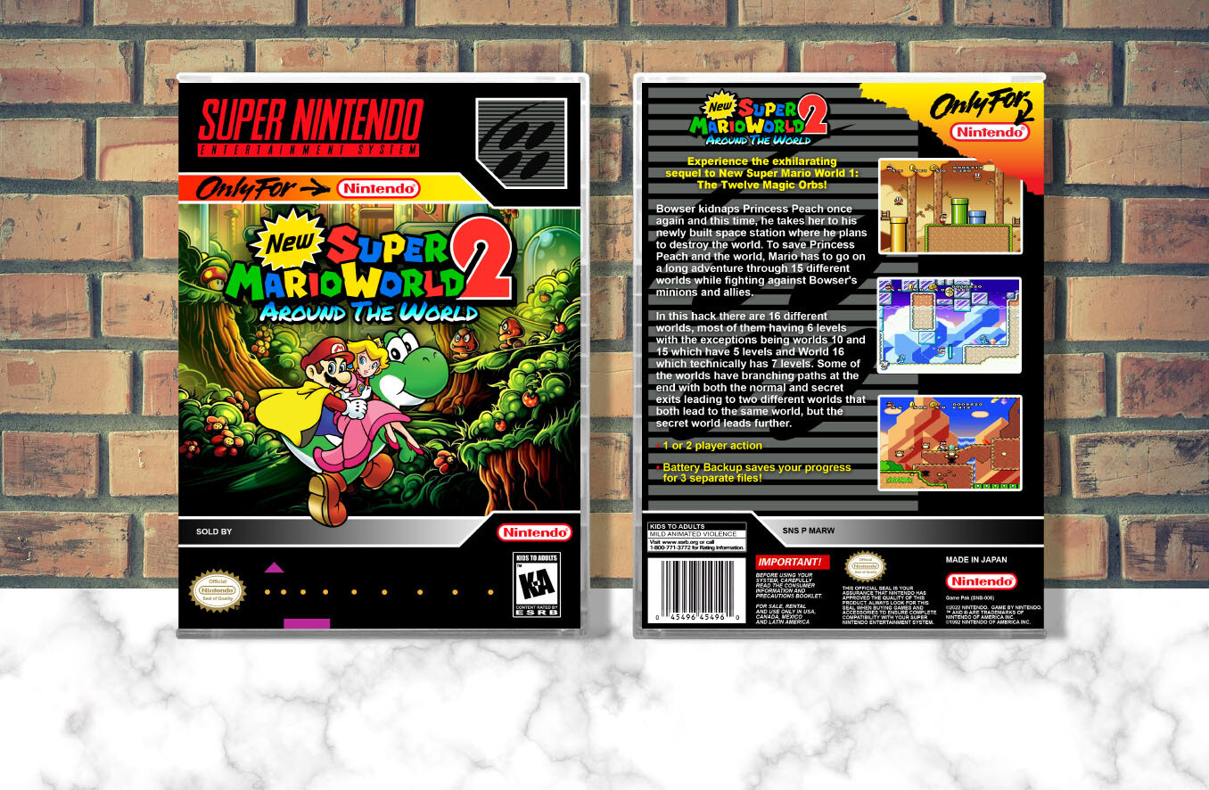 New Super Mario World 2: Around the World, Case Color: CLEAR (Transparent)