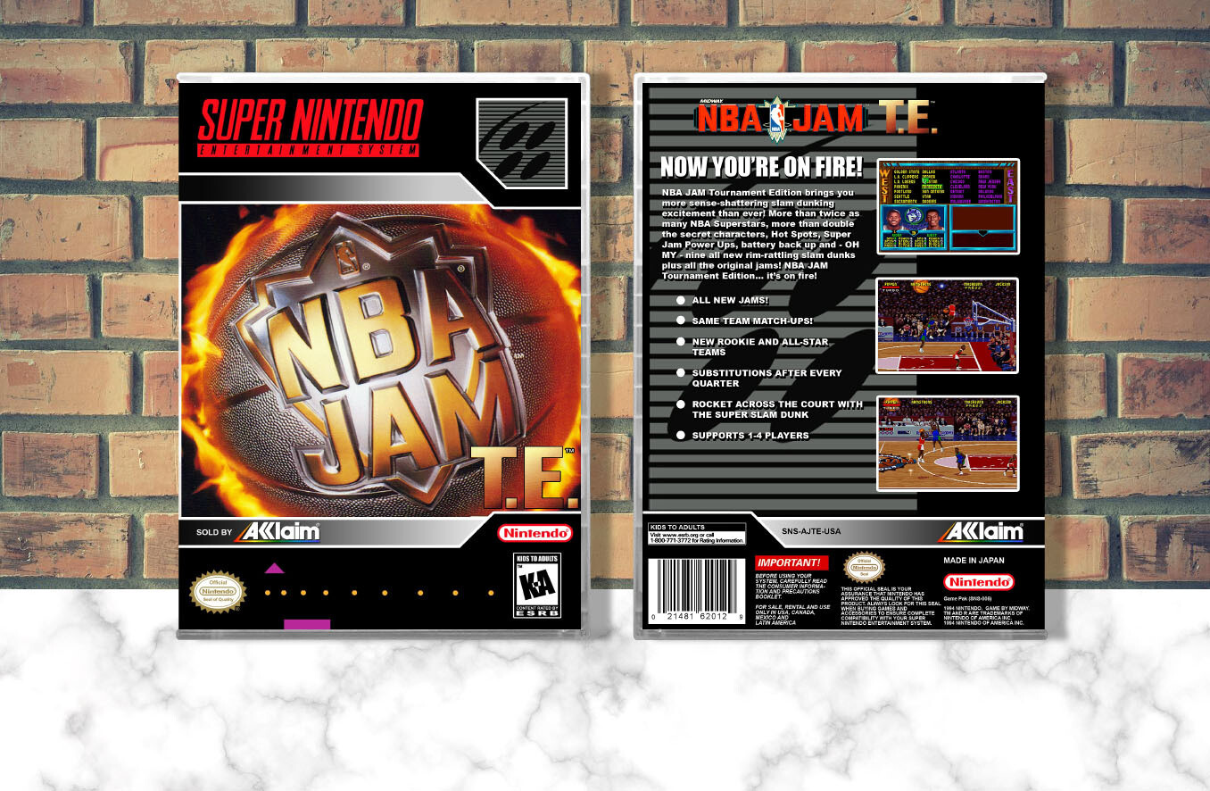 NBA Jam Tournament Edition, Case Color: CLEAR (Transparent)