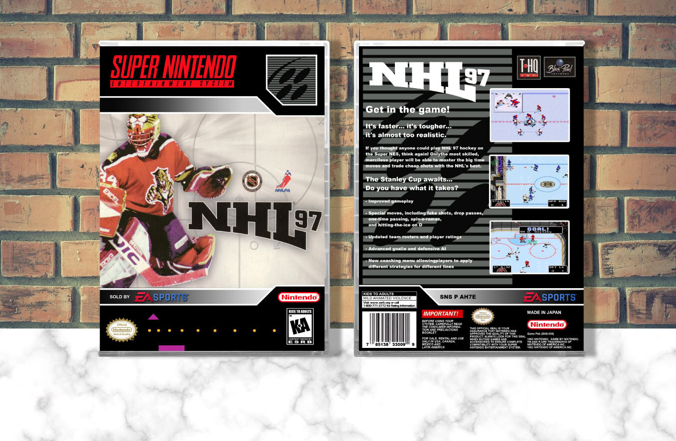 NHL &#39;97, Case Color: CLEAR (Transparent)