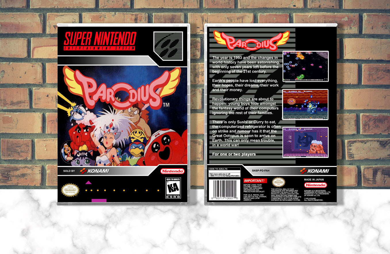 Parodius: Non-Sense Fantasy, Case Color: CLEAR (Transparent)