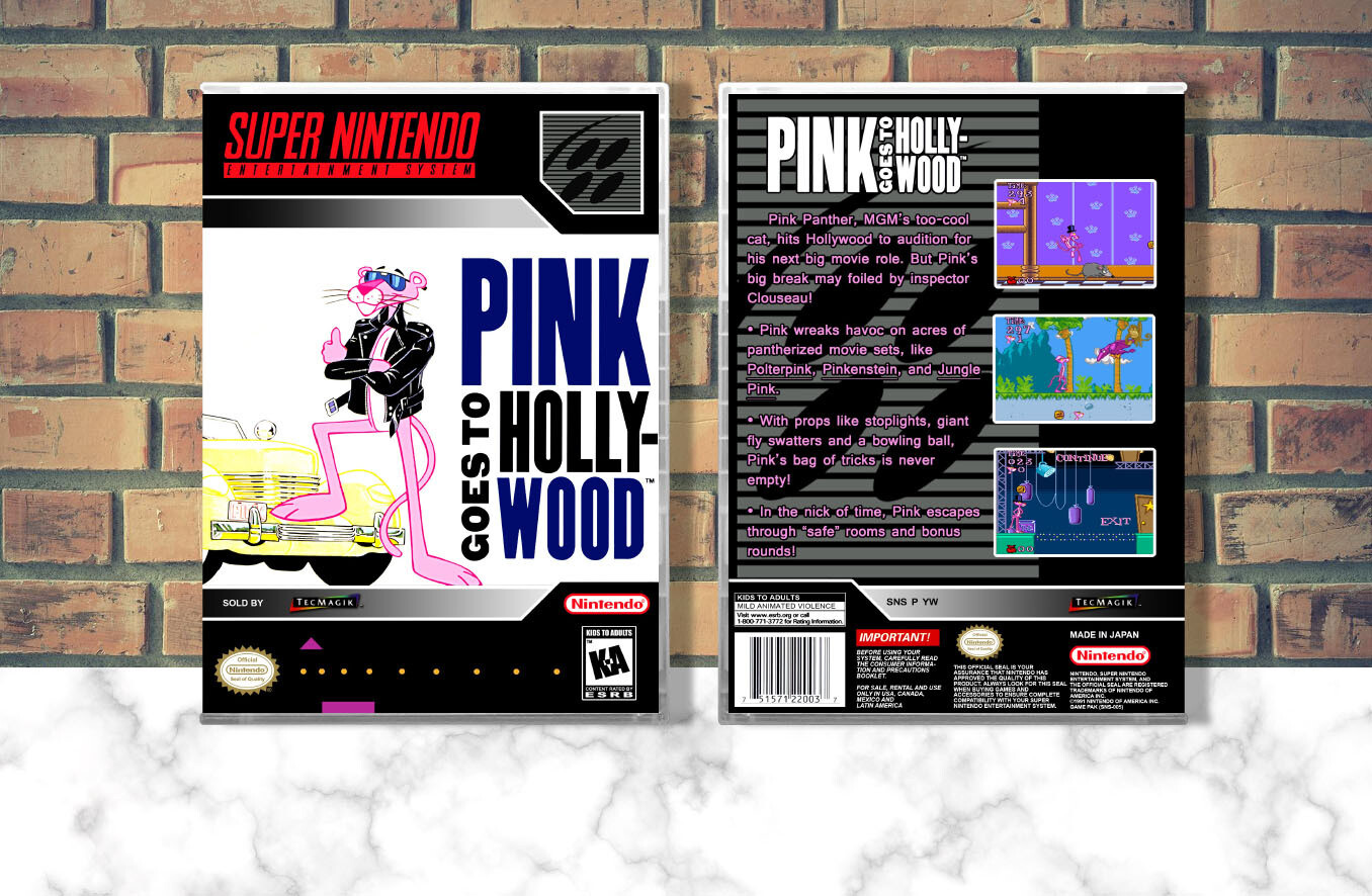 Pink Panther in Pink Goes to Hollywood, Case Color: CLEAR (Transparent)