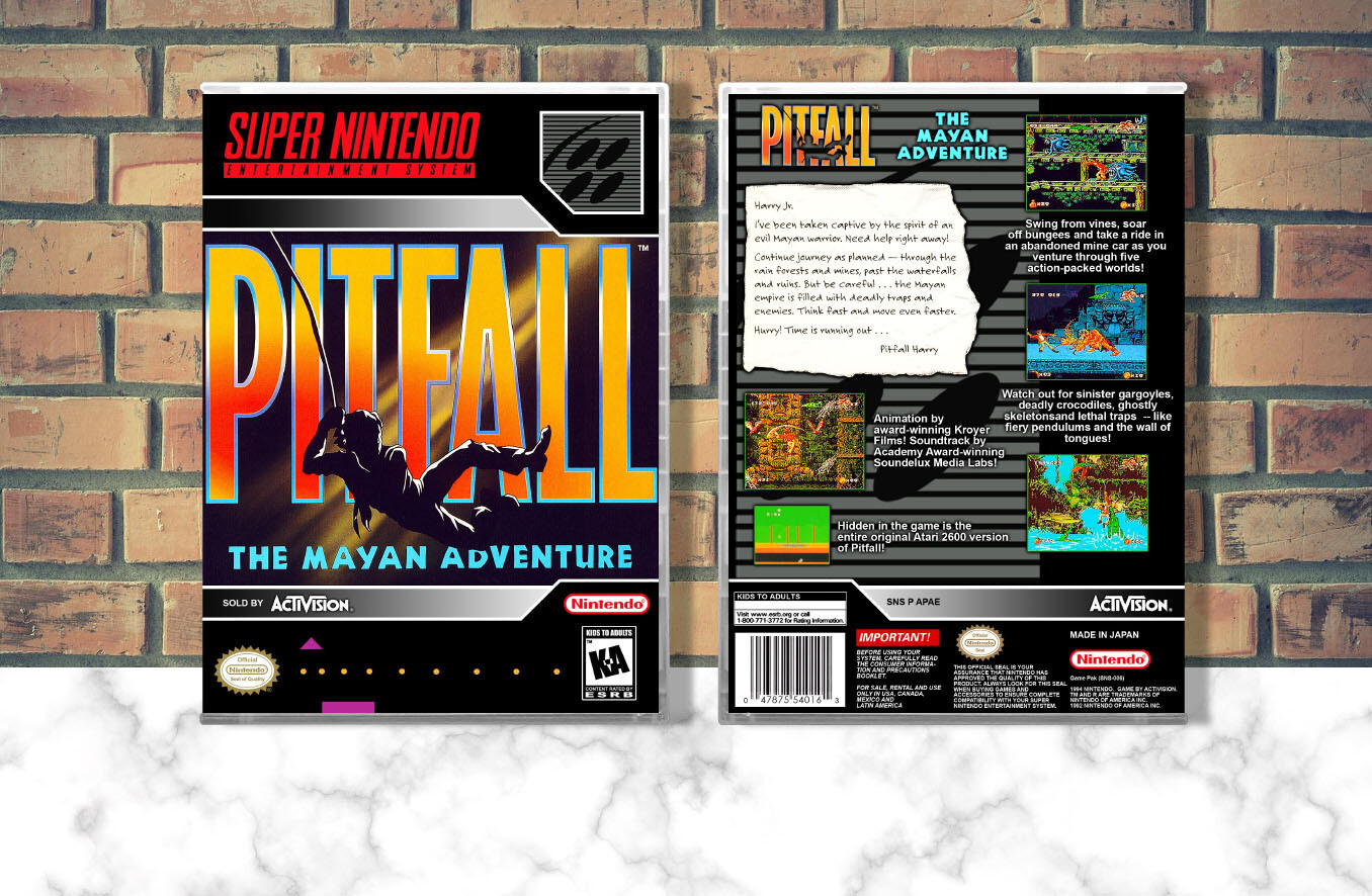 Pitfall: The Mayan Adventure, Case Color: CLEAR (Transparent)