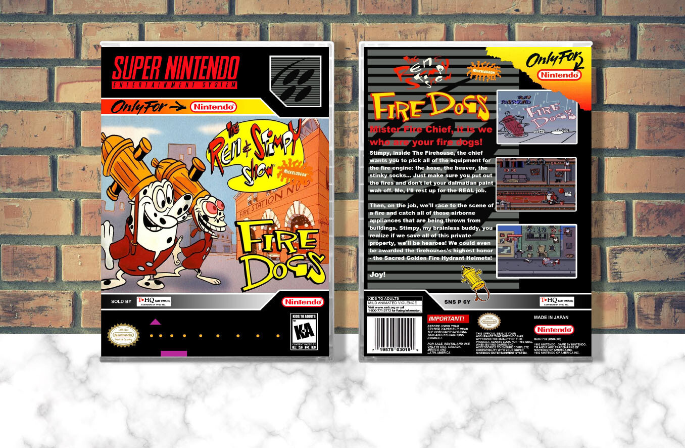 Ren &amp; Stimpy Show Part II: Fire Dogs, Case Color: CLEAR (Transparent)
