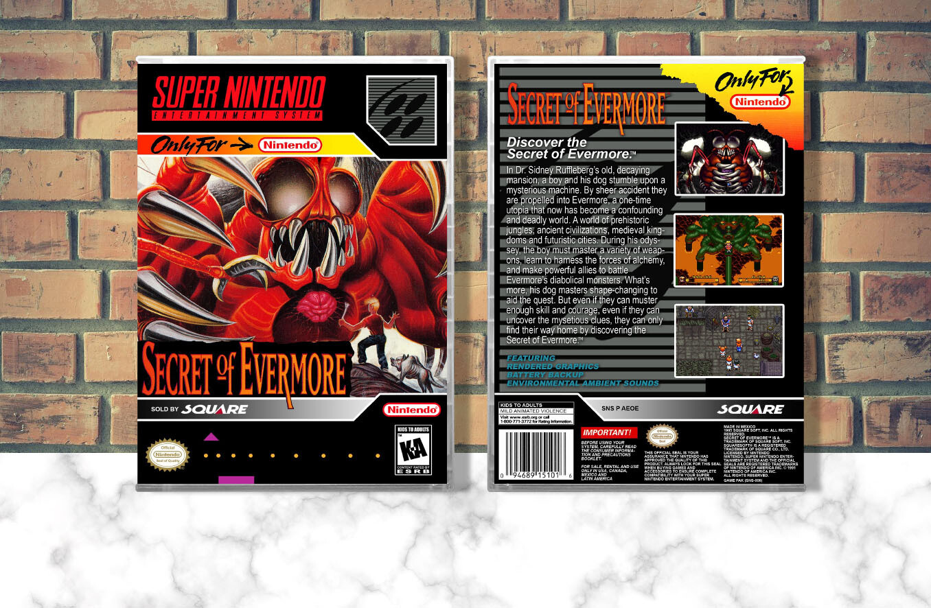 Secret of Evermore, Case Color: CLEAR (Transparent)