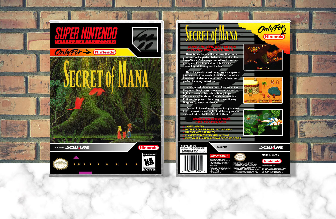Secret of Mana, Case Color: CLEAR (Transparent)