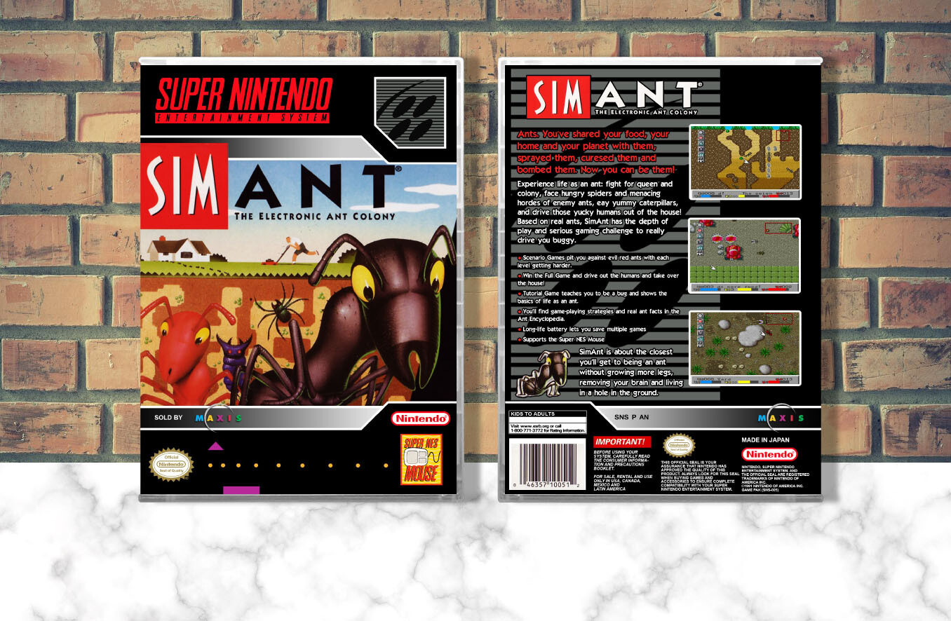 SimAnt, Case Color: CLEAR (Transparent)