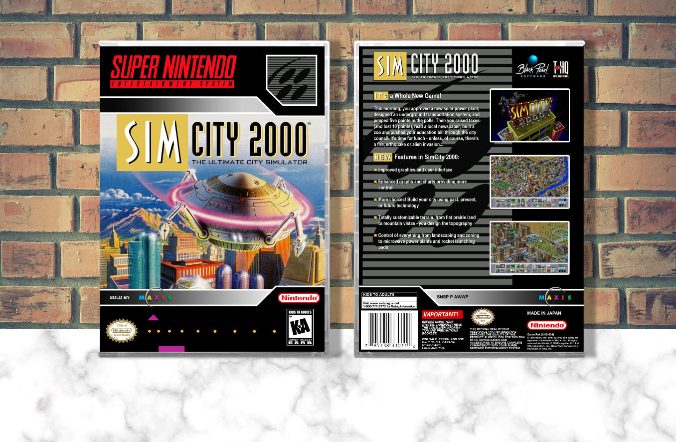 SimCity 2000, Case Color: CLEAR (Transparent)