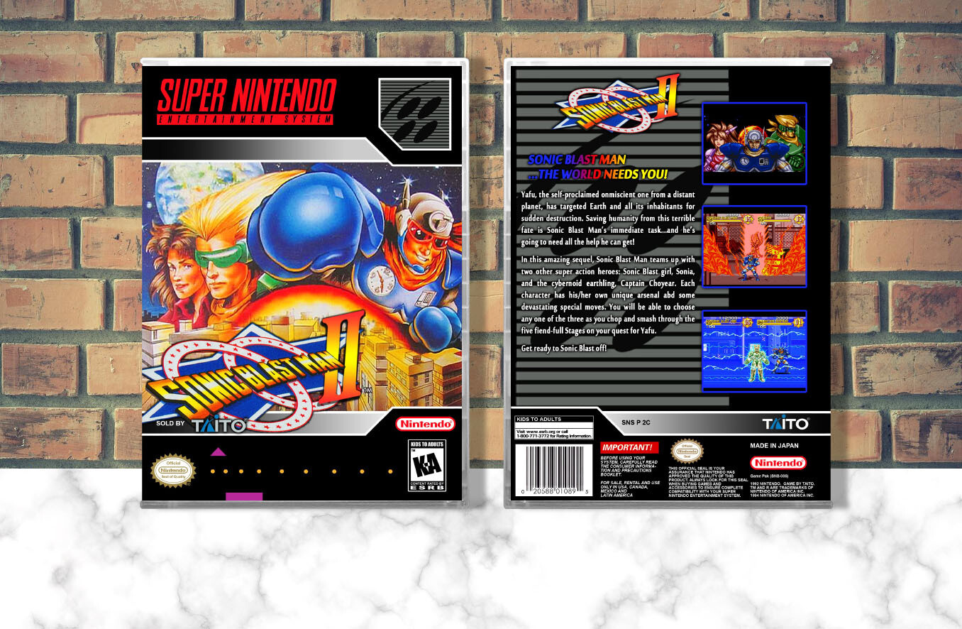 Sonic Blast Man II, Case Color: CLEAR (Transparent)