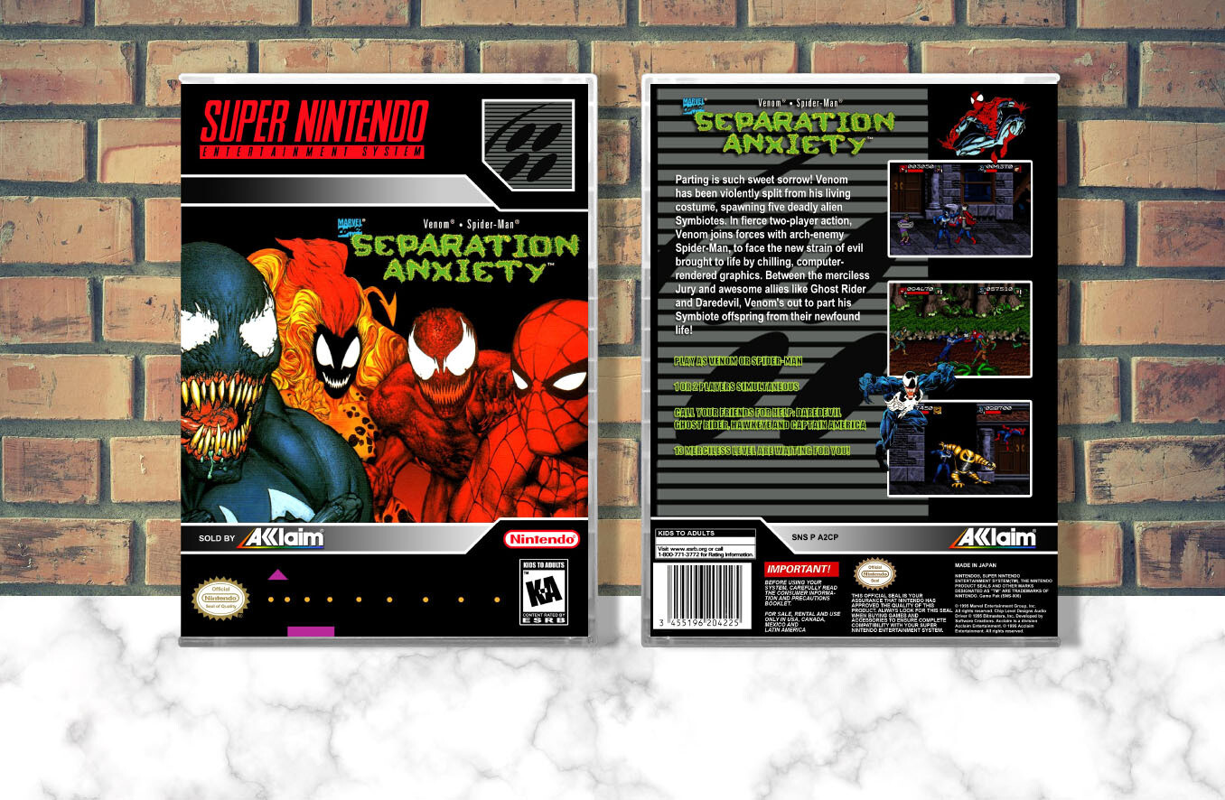 Spider-Man and Venom: Separation Anxiety, Case Color: CLEAR (Transparent)