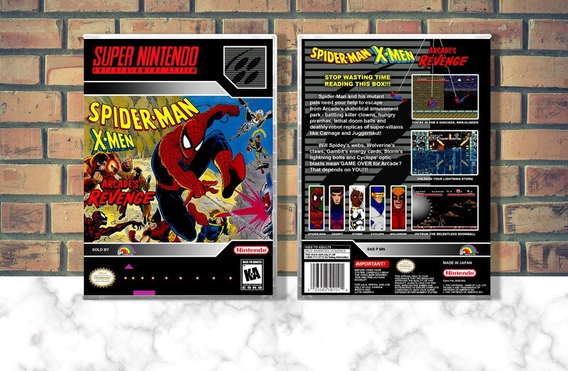 Spider-Man / X-Men Arcade&#39;s Revenge, Case Color: CLEAR (Transparent)