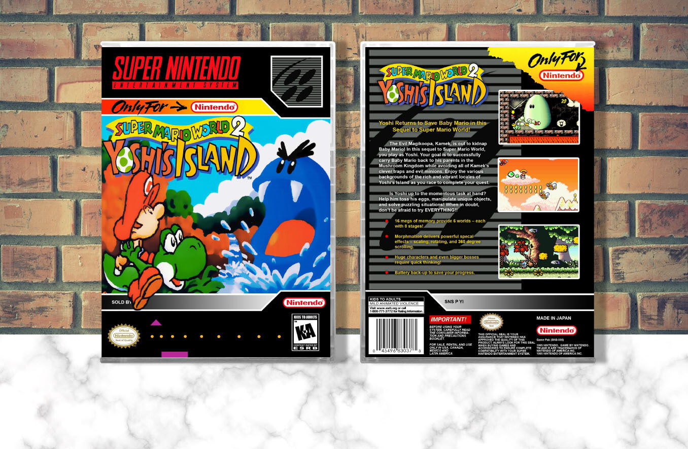 Super Mario World 2: Yoshi's Island, Case Color: CLEAR (Transparent)
