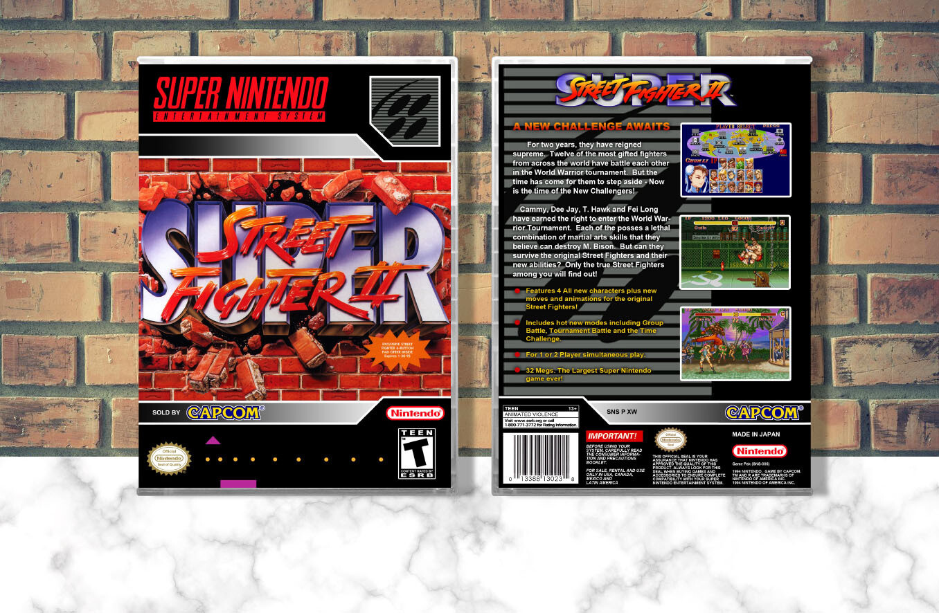Super Street Fighter II: The New Challengers - SNES Video Game Case