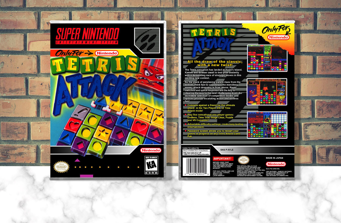 Tetris Attack, Case Color: CLEAR (Transparent)