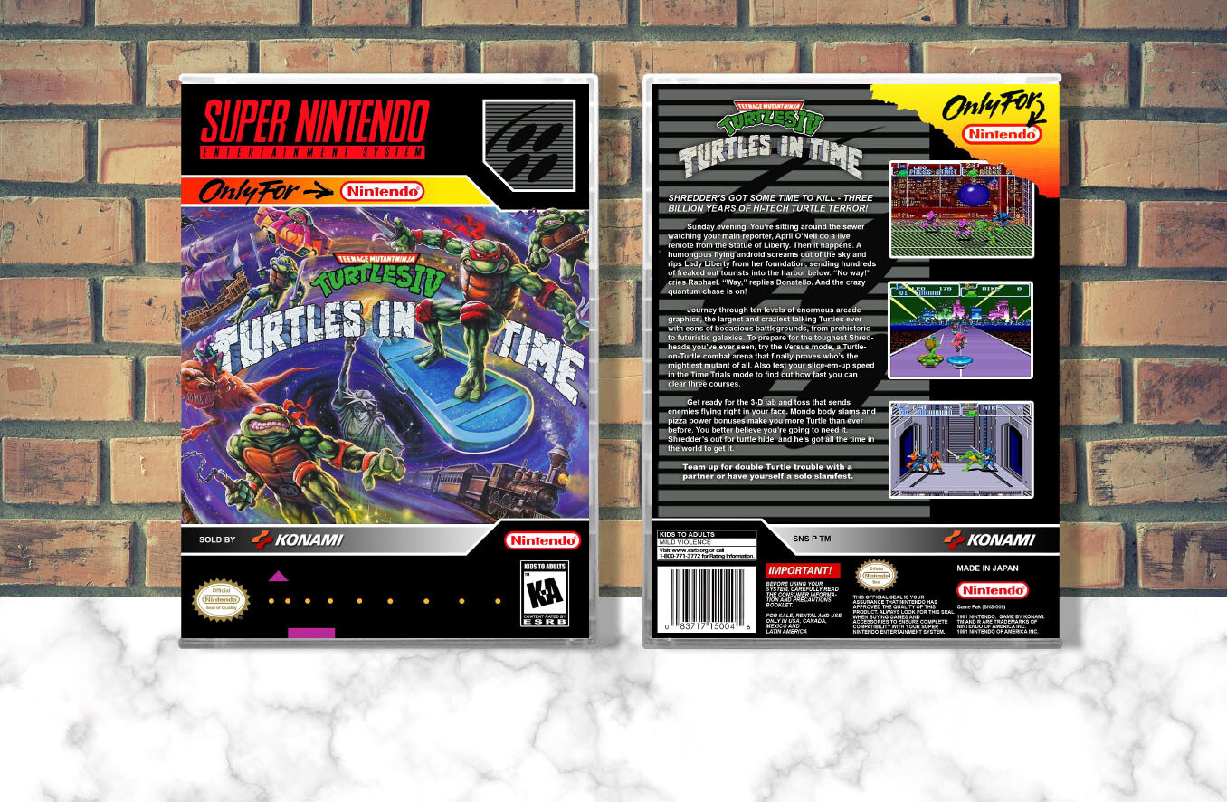 Teenage Mutant Ninja Turtles IV: Turtles in Time, Case Color: CLEAR (Transparent)