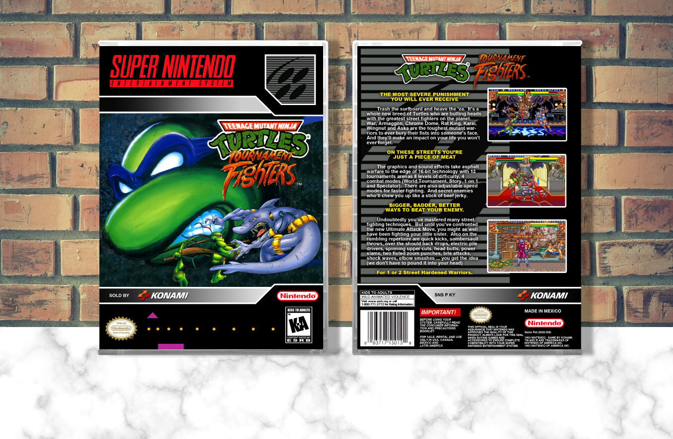 Teenage Mutant Ninja Turtles: Tournament Fighters, Case Color: CLEAR (Transparent)