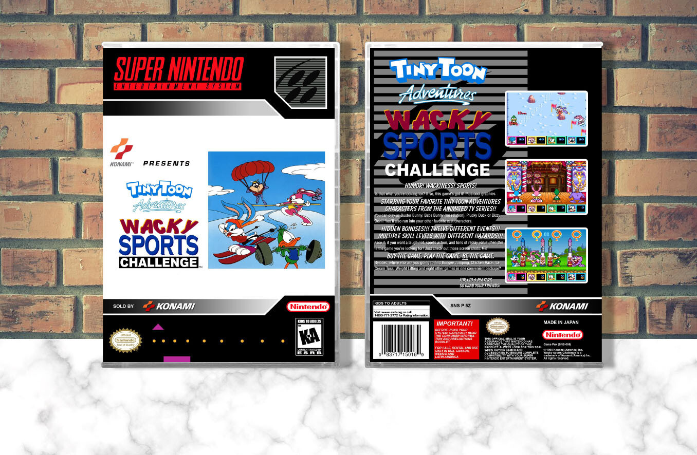 Tiny Toon Adventures: Wacky Sports Challenge, Case Color: CLEAR (Transparent)