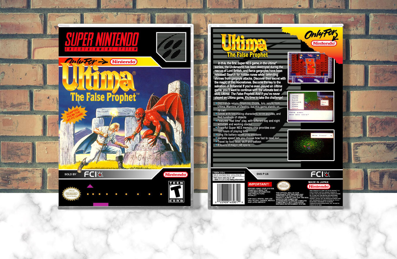 Ultima VI: The False Prophet, Case Color: CLEAR (Transparent)