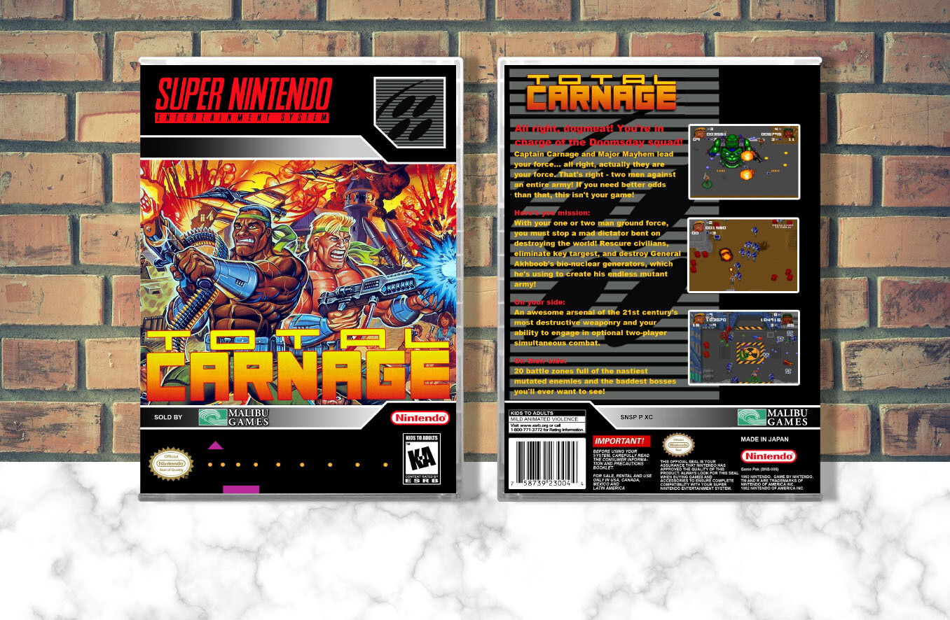 Total Carnage, Case Color: CLEAR (Transparent)