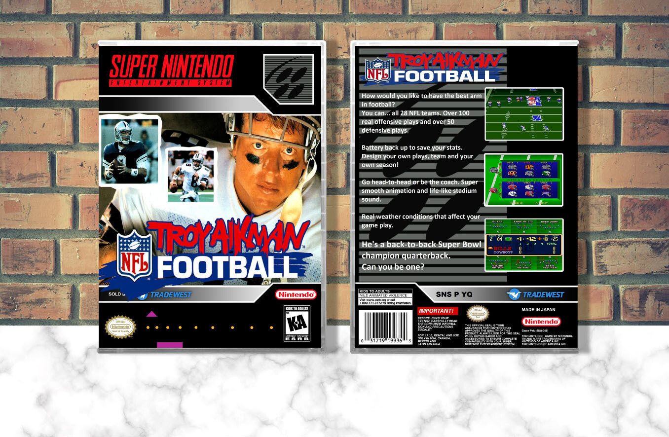 Troy Aikman NFL Football, Case Color: CLEAR (Transparent)
