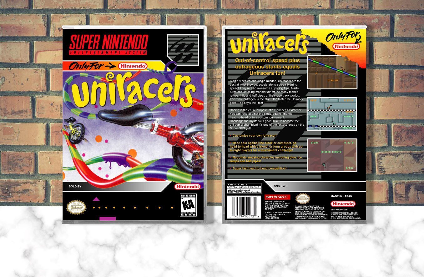 Uniracers, Case Color: CLEAR (Transparent)