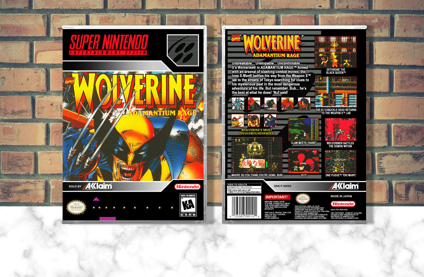 Wolverine: Adamantium Rage, Case Color: CLEAR (Transparent)