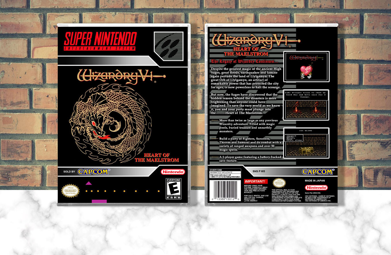 Wizardry V: Heart of the Maelstrom, Case Color: CLEAR (Transparent)