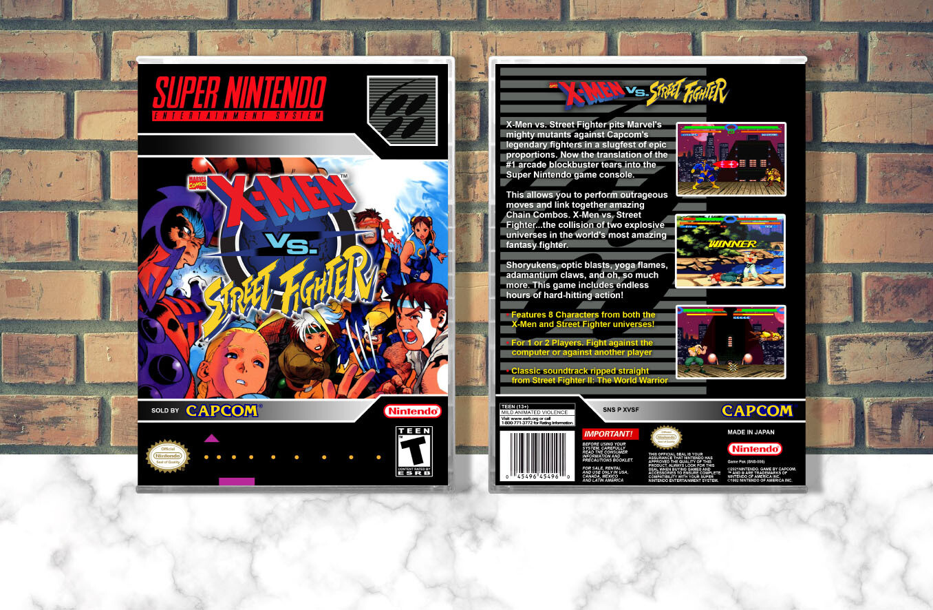 X-Men vs Street Fighter, Case Color: CLEAR (Transparent)