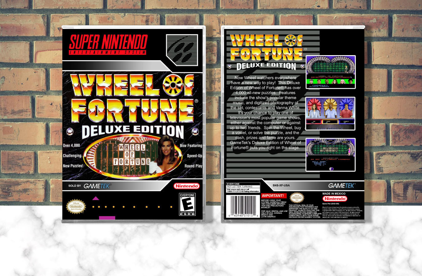 Wheel of Fortune Deluxe!, Case Color: CLEAR (Transparent)