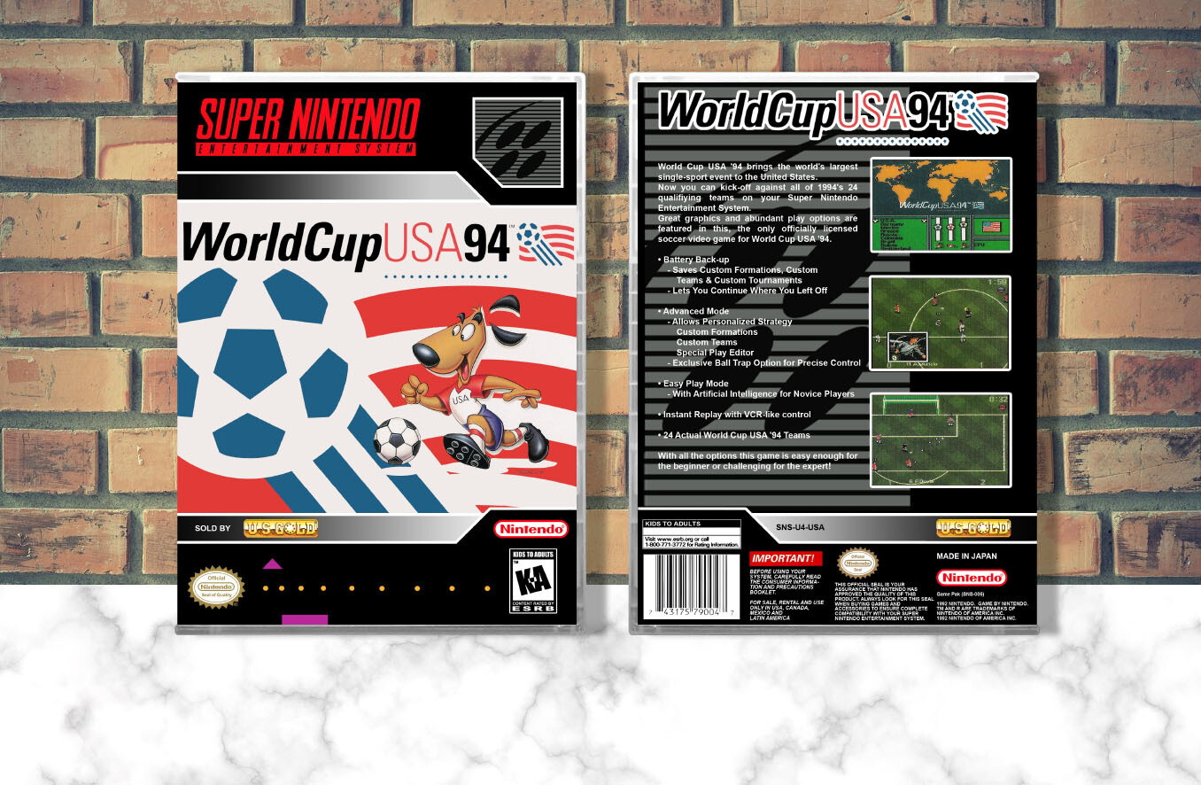World Cup USA &#39;94, Case Color: CLEAR (Transparent)