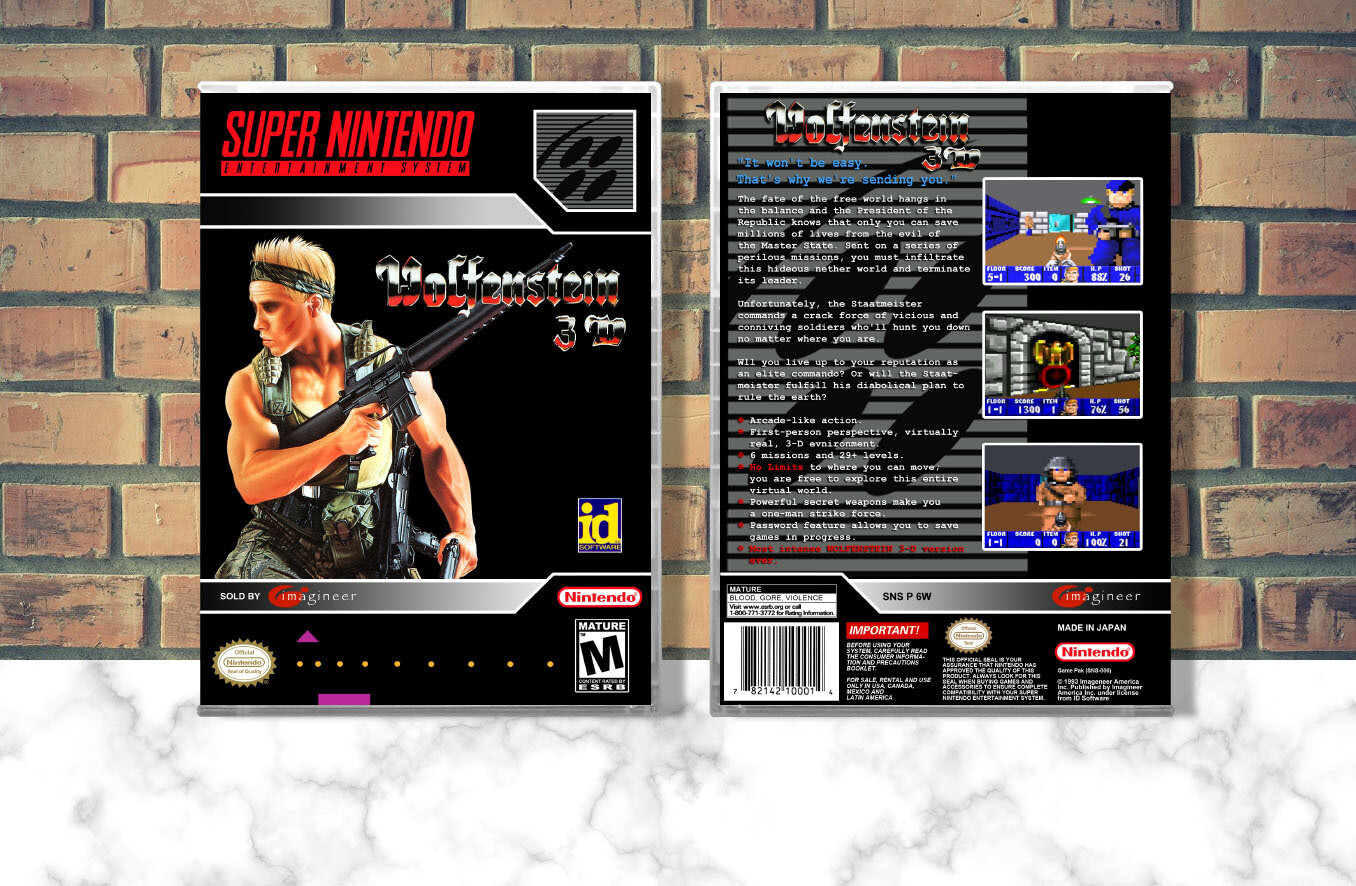 Wolfenstein 3D, Case Color: CLEAR (Transparent)