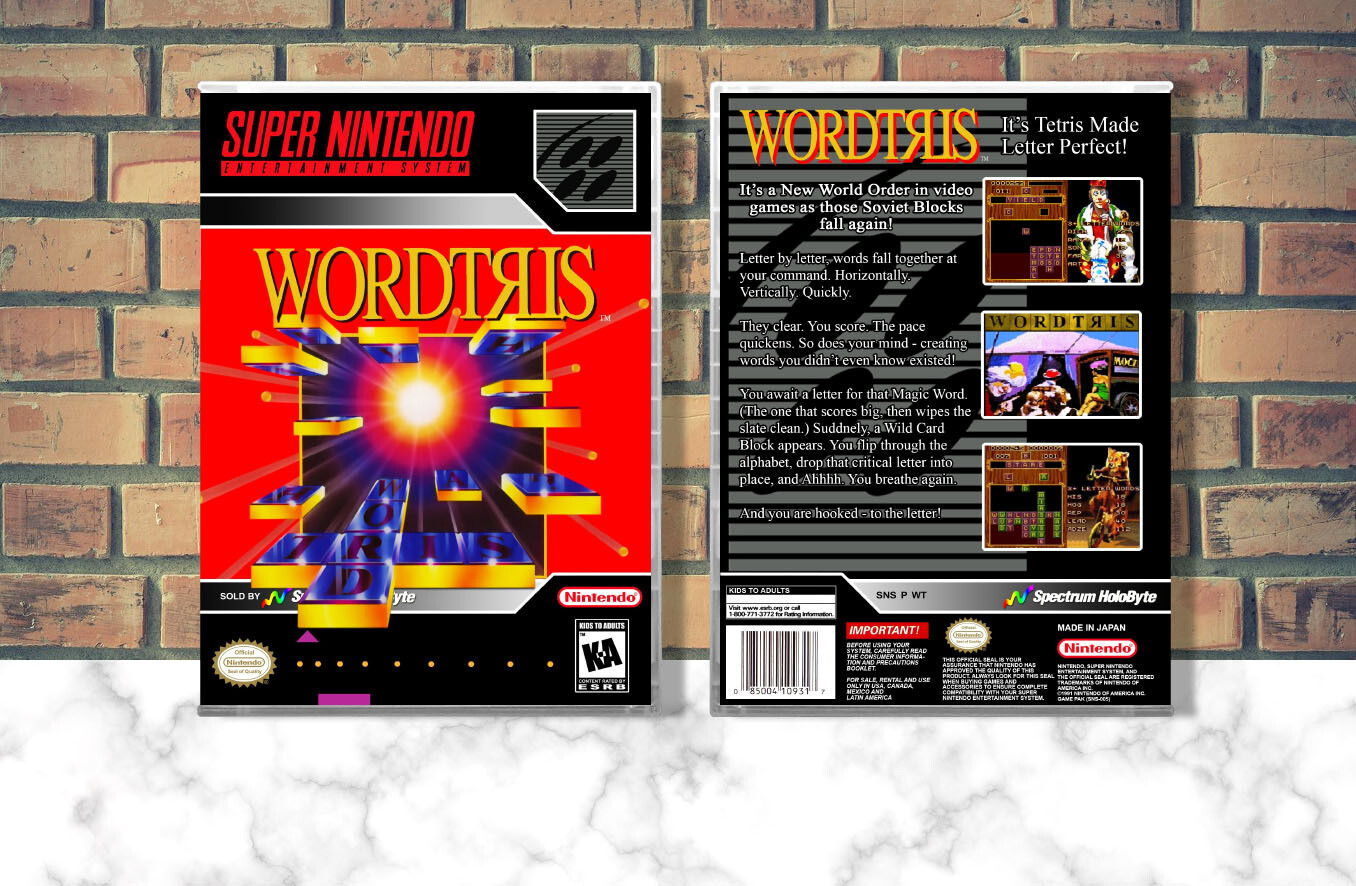 Wordtris, Case Color: CLEAR (Transparent)