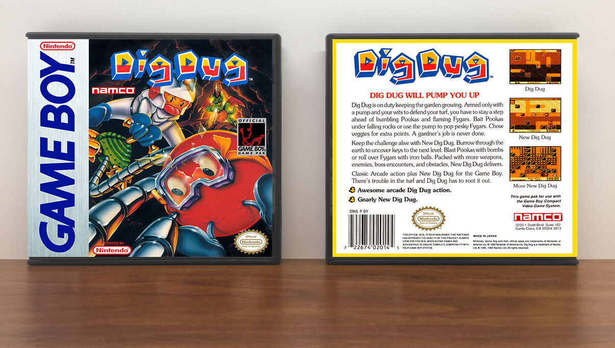Dig Dug, Artwork Spine Color: Chrome