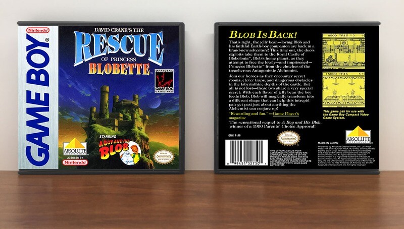 David Crane&#39;s A Boy and his Blob in The Rescue of Princess Blobette, Artwork Spine Color: Chrome