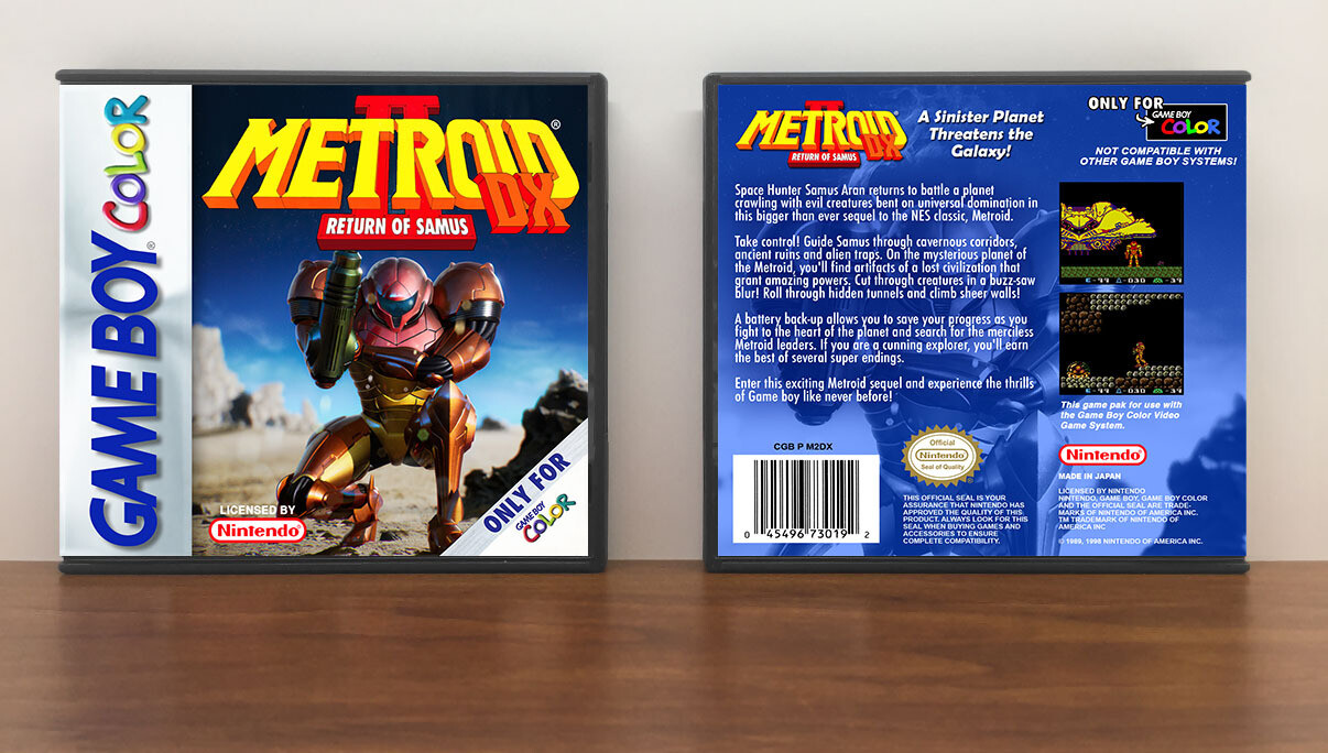 Metroid II: Return of Samus DX, Artwork Spine Color: Chrome