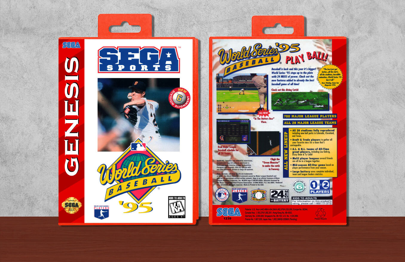 World Series Baseball &#39;95, Case Color: Red