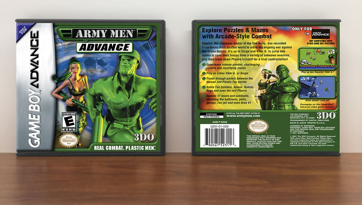 Army Men Advance, Artwork Spine Color: Chrome