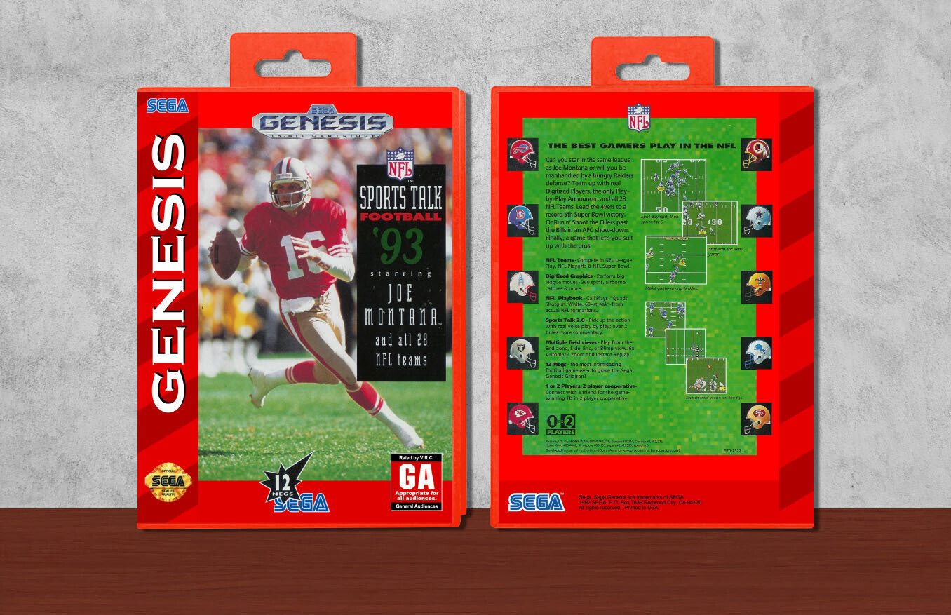 NFL Sports Talk Football '93, Case Color: Red
