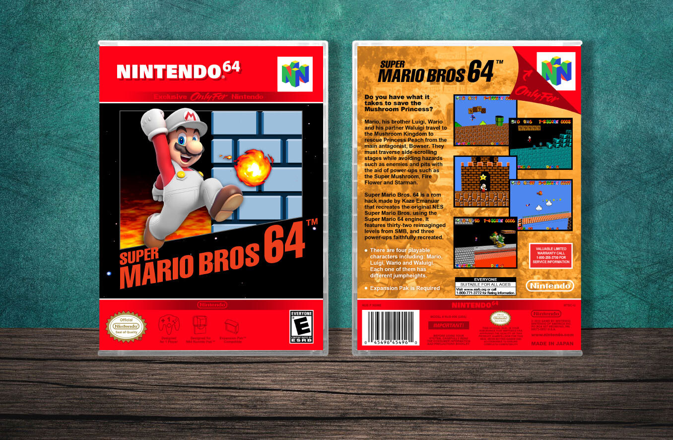 Super Mario Bros. 64, Case Color: CLEAR (Transparent)