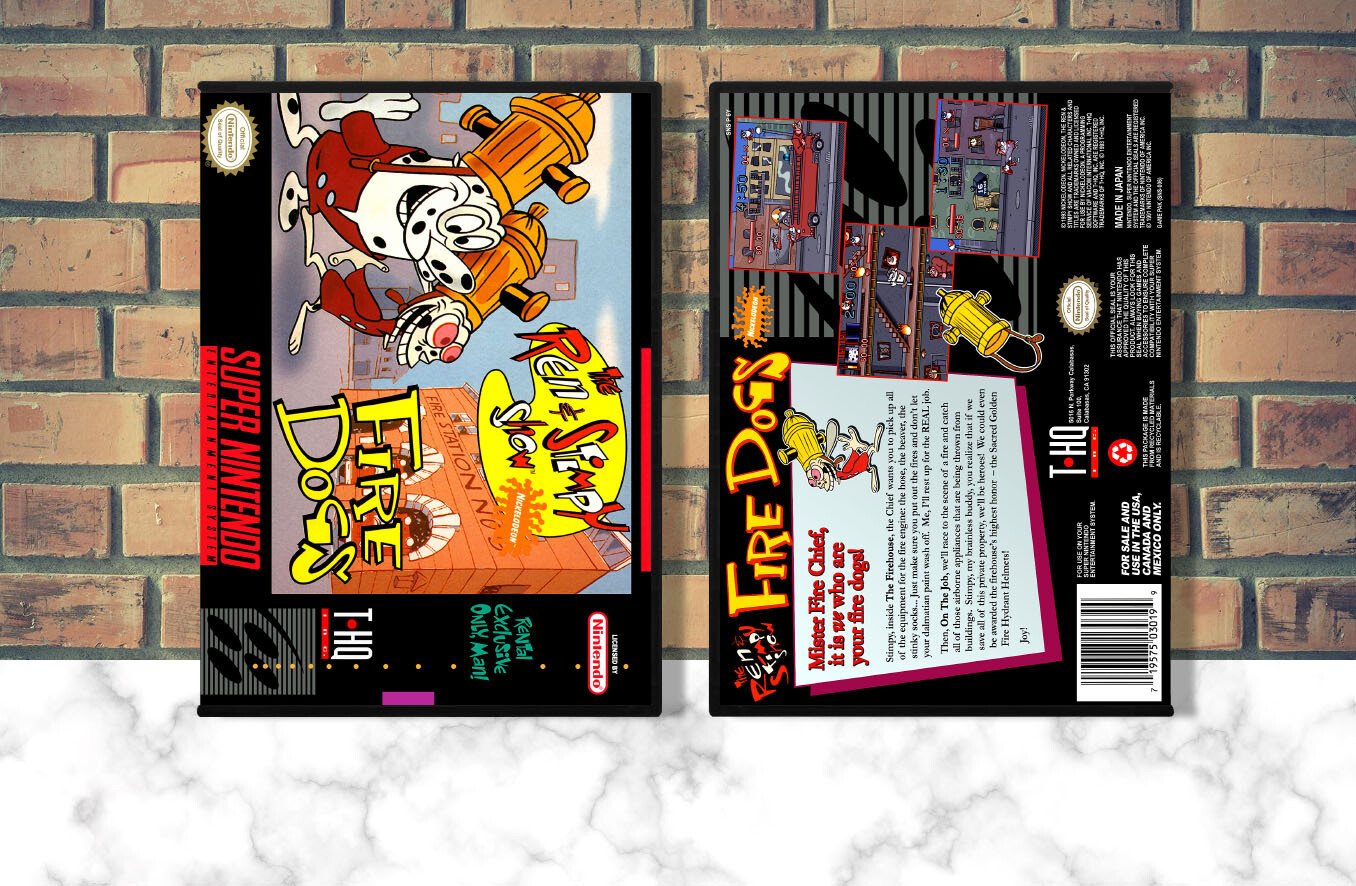 Ren &amp; Stimpy Show Part II: Fire Dogs, Case Color: DARK GREY (OEM DS CASE COLOR)