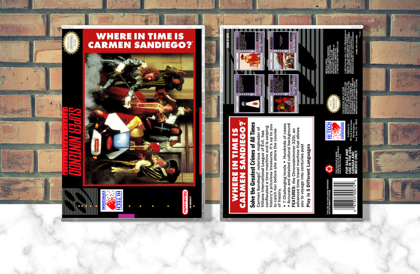 Where in Time is Carmen Sandiego?, Case Color: CLEAR (Transparent)
