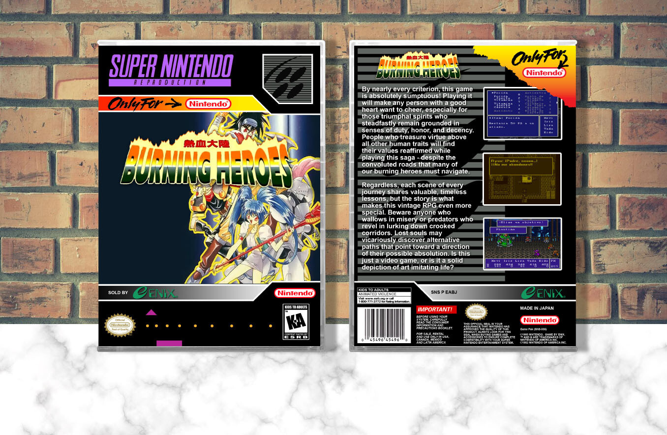 Burning Heroes (Repro Spine), Case Color: CLEAR (Transparent)