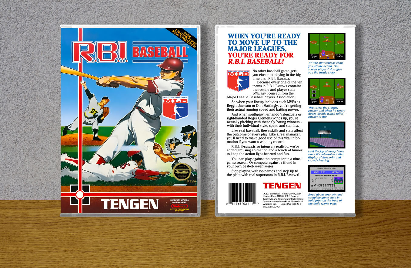 R.B.I. Baseball (Licensed Tengen), Case Color: CLEAR (Transparent)