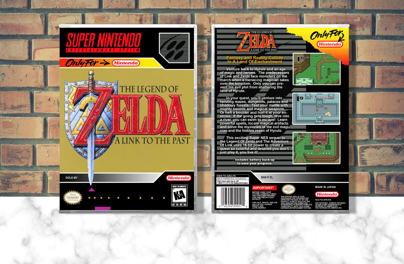 Legend of Zelda, The: A Link to the Past, Case Color: CLEAR (Transparent)